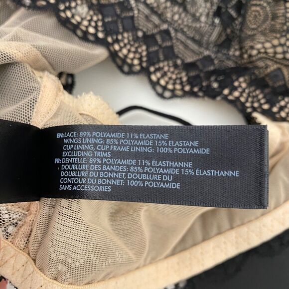 Heidi by Heidi Klum Geometric-Lace Bra Women's Small Black H21-1167B NWT - Picture 10 of 10